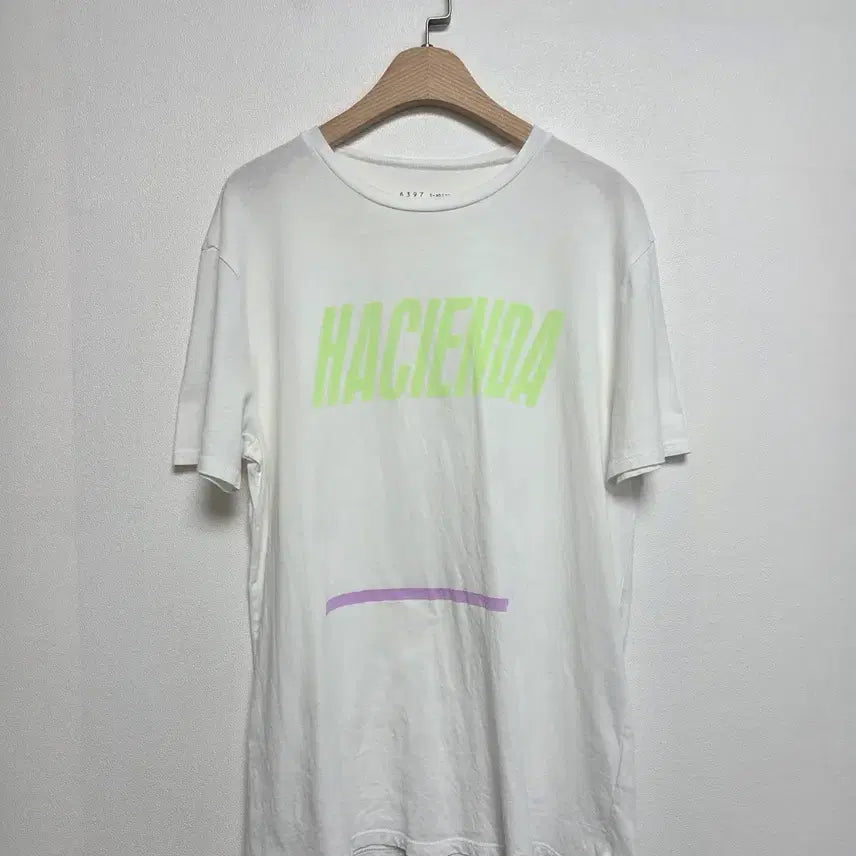 [BUNJANG] 6397 Lime Color Printing Short Sleeve T-Shirt White (S) / 6397 라임컬러 프린팅 반팔티 화이트(S) 260716_3