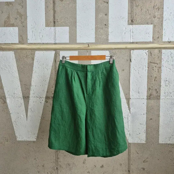 [BUNJANG] Linen Wide Shorts / 린넨 와이드 반바지
