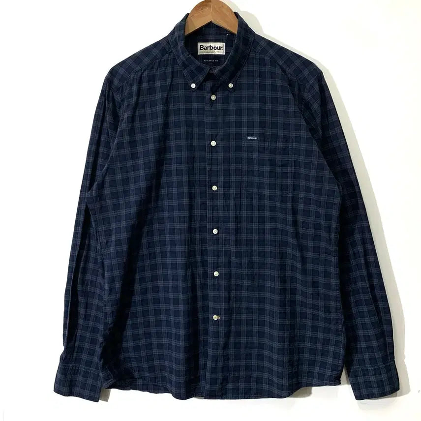 [BUNJANG] Barbour Checked Tailored Fit Shirt UK L / 바버 체크패턴 UK L 테일러드핏 셔츠