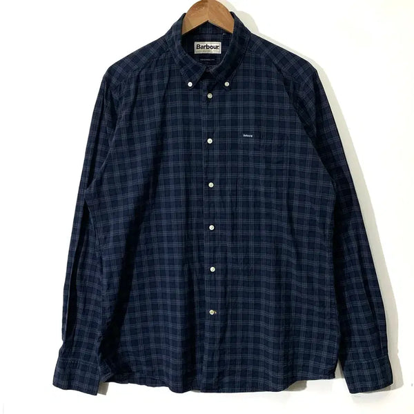 [BUNJANG] Barbour Checked Tailored Fit Shirt UK L / 바버 체크패턴 UK L 테일러드핏 셔츠