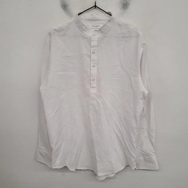 [BUNJANG] YSK Linen Henry Neck Shirt (100/L) / [100/L] YSK 헨리넥 린넨 셔츠