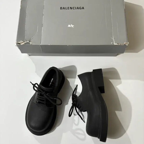 [BUNJANG] Balenciaga Steroid Derby Black Rubber Shoes Size 36 / 발렌시아가 스테로이드 더비 블랙 36사이즈