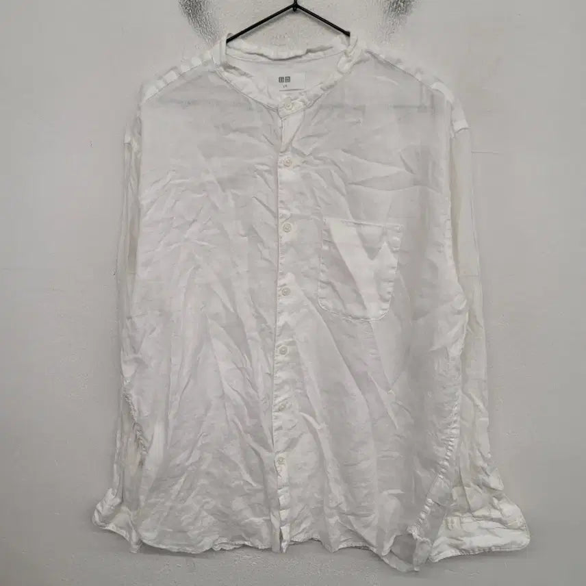 [BUNJANG] Uniqlo Linen Shirt (Size 100/L) / [100/L] 유니클로 차이나카라 린넨 셔츠
