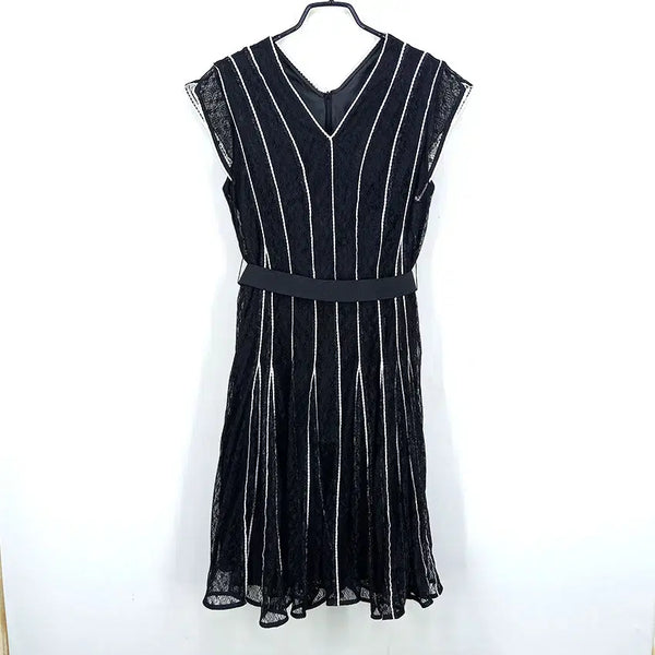 [BUNJANG] DEWL Women's Sleeveless Lace Dress Black / 듀엘 여성 여름 민소매 레이스원피스 블랙85 (HU45952)