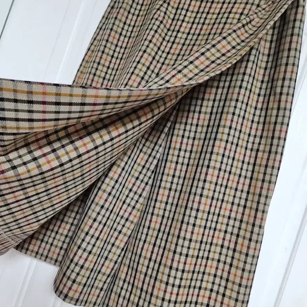 [BUNJANG] DAKS Checked Fabric Wrap Shorts / 정품 DAKS 여분체크원단+단추 고유체크 반바지 랩바지 상태짱좋음