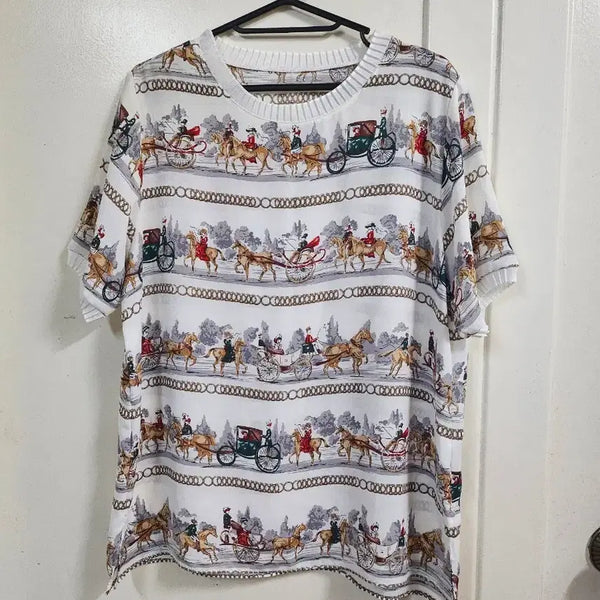 [BUNJANG] Yohance Pattern Blouse (Unworn) / 미착용)요하넥스 패턴 블라우스66-77
