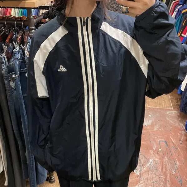 [BUNJANG] Adidas Black Windbreaker Jacket / [HI] 아디다스 바람막이 블랙