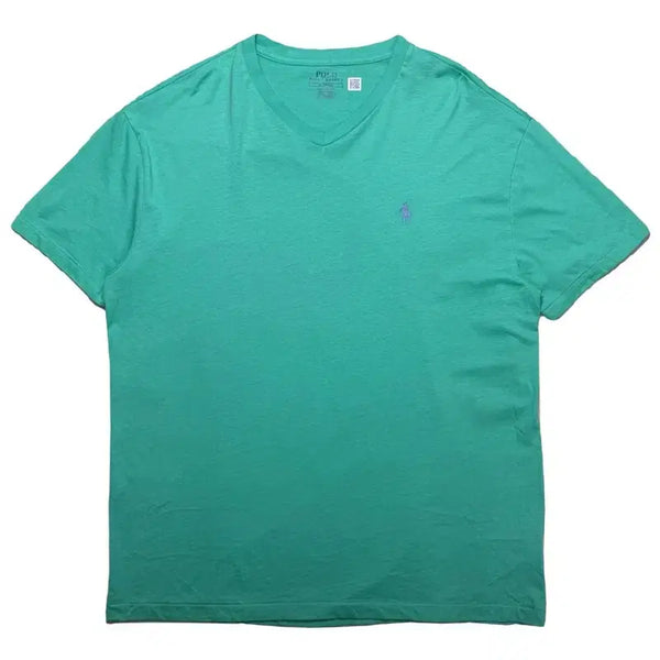 [BUNJANG] Ralph Lauren V-Neck Short Sleeve T-Shirt Mint M / RALPH LAUREN 브이넥 반팔 티셔츠 민트 M