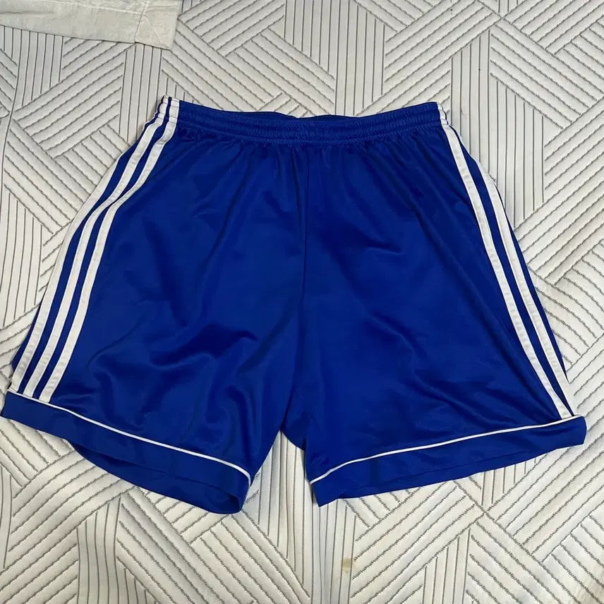 [BUNJANG] Adidas Vintage Blue Training Track Pants Shorts 105 / 아디다스 반바지 블루 105 빈티지 트레이닝복 트랙팬츠 운동복