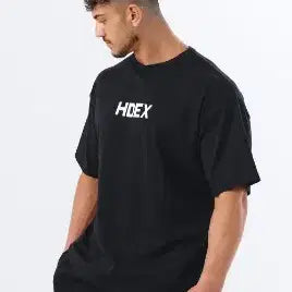 [BUNJANG] HDEX Oversized Short Sleeve T-Shirt Black L / HDEX 오버핏 반팔 티셔츠 블랙 L
