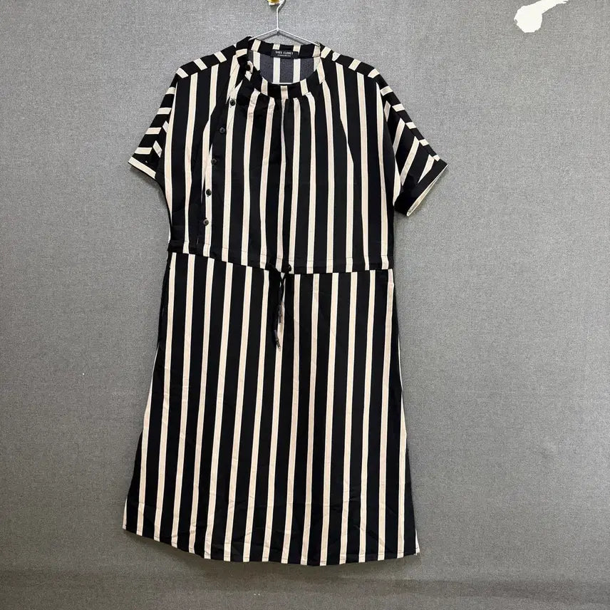 [BUNJANG] Shes Closet Women's Striped Short Sleeve Shirt Dress BO2406 / SHES CLOSET 여성 M 스트라이프 반팔 셔츠 원피스 BO2406