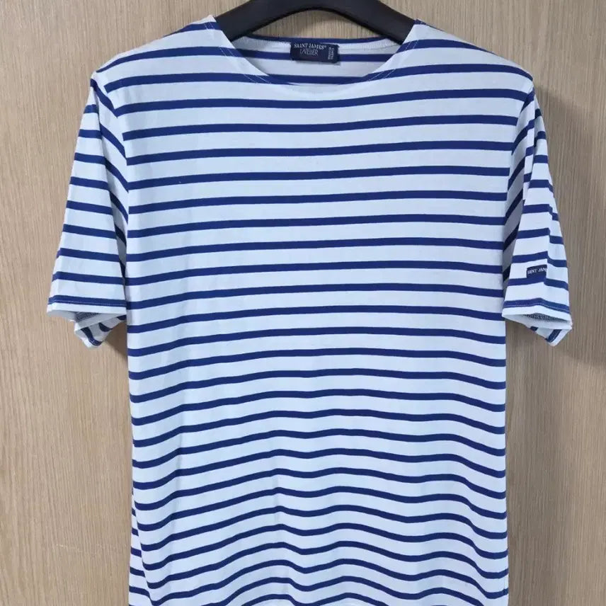 [BUNJANG] Saint James Striped Short Sleeve T-Shirt / (착샷) 세인트제임스 반팔 스트라이프 티셔츠