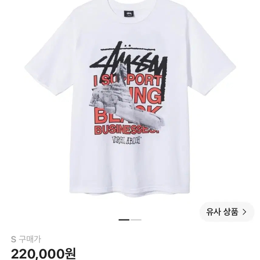 [BUNJANG] Stussy x Off-White World Tour T-Shirt / [S]스투시 x 오프화이트 40 월드투어 티셔츠