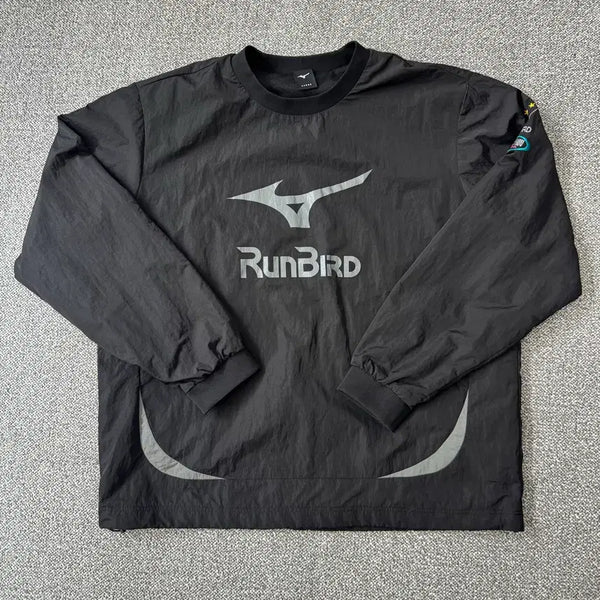 [BUNJANG] Mizuno Heritage Woven Sweatshirt Warm-up / 미즈노 헤리티지 우븐 맨투맨 웜업