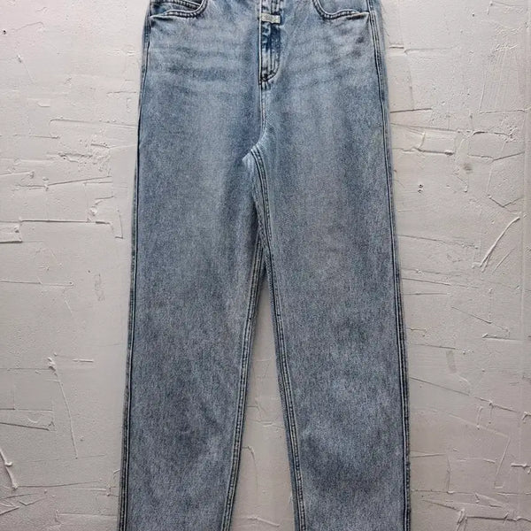 [BUNJANG] Marithe Francois Girbaud Light Wash Wide Denim Pants / 마리떼 프랑소와 저버 연청 와이드 데님 팬츠 28