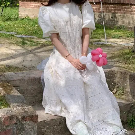 [BUNJANG] Bicini Embroidered Dress / 바이씨니 자수 원피스(1회착용) 돌잔치룩,셀프웨딩