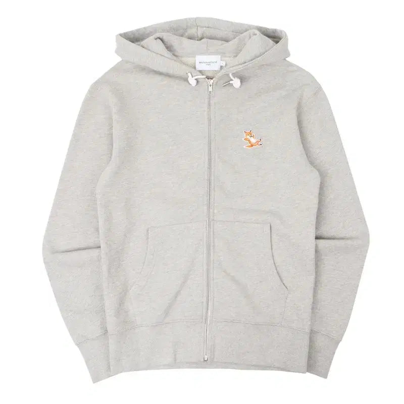 [BUNJANG] Maison Kitsuné Grey Chillax Fox Hoodie Zip-Up / 메종키츠네 그레이 칠렉스 폭스 후드집업