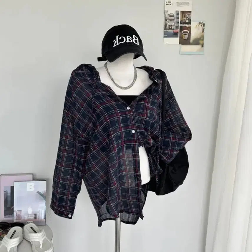 [BUNJANG] Check Pattern Loose Fit Shirt / 체크 패턴 루즈핏 셔츠