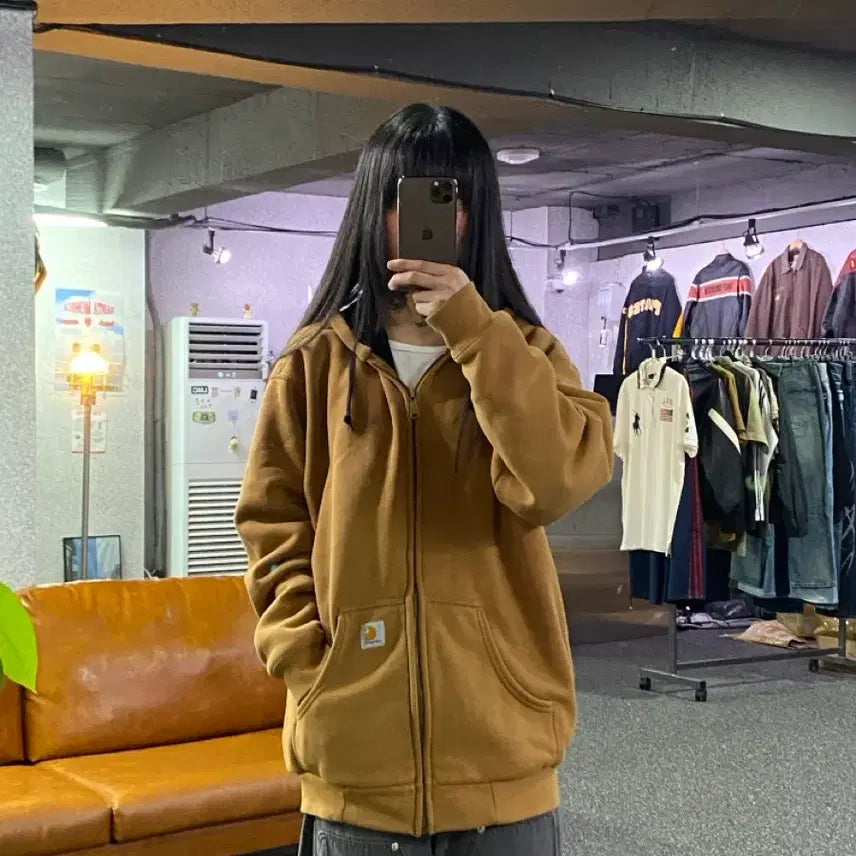 [BUNJANG] Carhartt Rain Defender Thermal Hoodie Zip-Up Jacket / 칼하트 레인디펜더 써멀 된장 후드집업 B5441