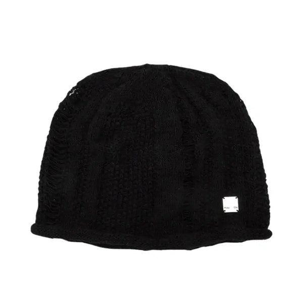 [BUNJANG] Matin Kim Stripe Chunky Beanie Black / 마뗑킴 스트라이프 청키 비니 모자 블랙 새상품