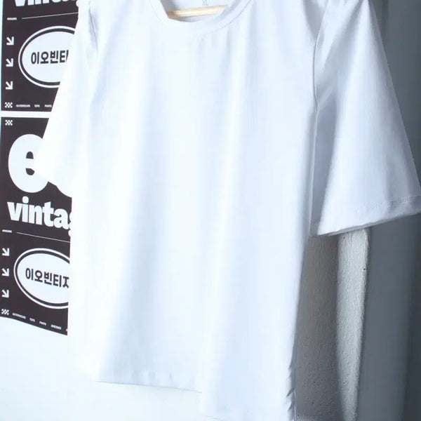 [BUNJANG] Skullpig Unisex Basic Short Sleeve T-Shirt White / W(XL) 스컬피그 반팔 티셔츠 기능성 무지 화이트 운동-H35330