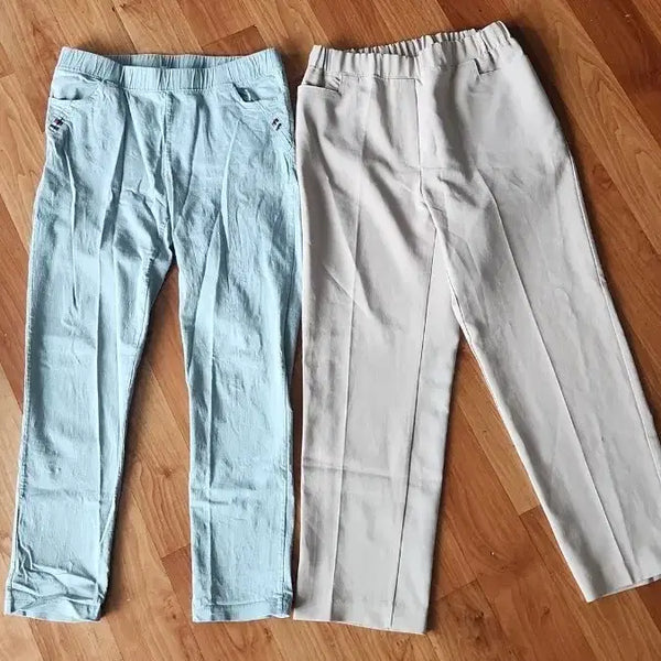 [BUNJANG] Women's Denim Jeans (Light Wash/Beige) / 여성 바지 연청/베이지