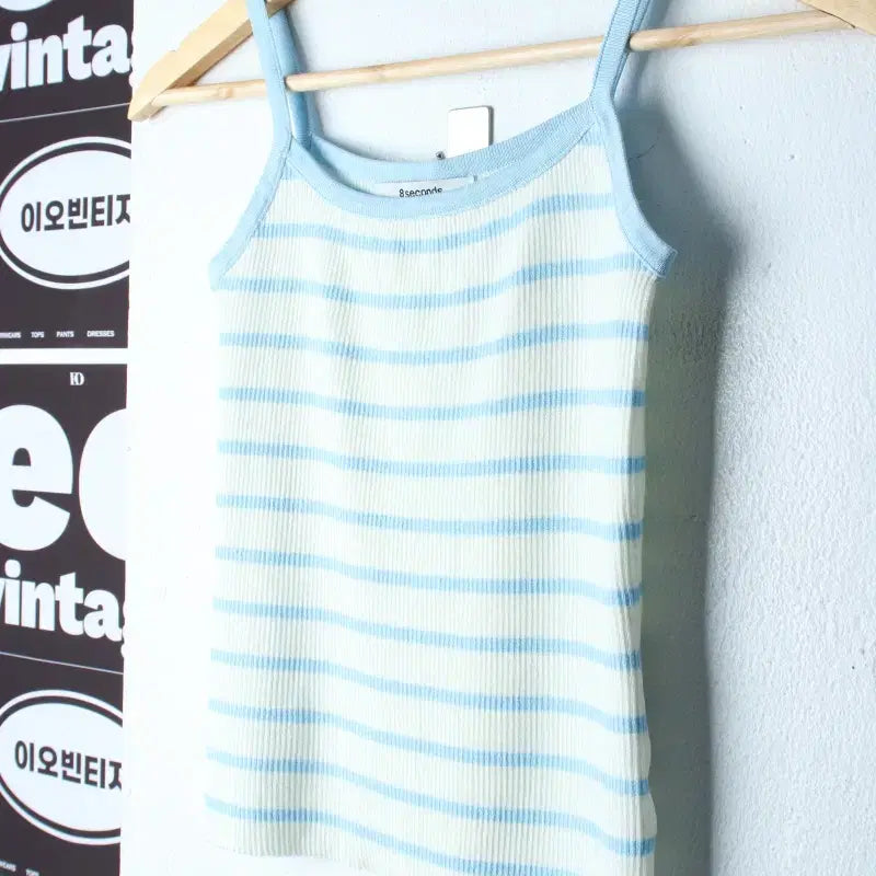 [BUNJANG] 8 Seconds Striped Sleeveless T-shirt / W(F) 에잇세컨즈 반팔 티셔츠 민소매 나시 스트라이프-H35338