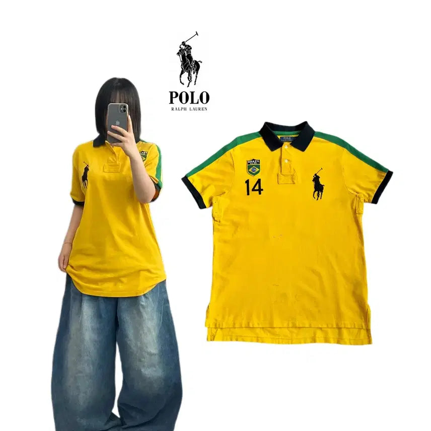 [BUNJANG] Polo Ralph Lauren Big Pony Brazil PK Polo T-Shirt / 폴로 치프키프 빅포니 브라질 PK 카라 반팔 티셔츠
