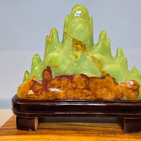 [BUNJANG] Sansugyeong Jade Shaped Stone / 26071601 산수경 형상석 영롱한 옥 가공석 광물 수석 팝니다