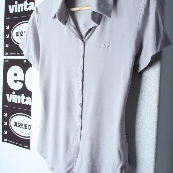 [BUNJANG] Urban Dress Slim Fit Short Sleeve Collar T-Shirt Grey / W(S-M) 어반드레스 반팔 카라 티셔츠 슬림핏 그레이 놈코어-H35341