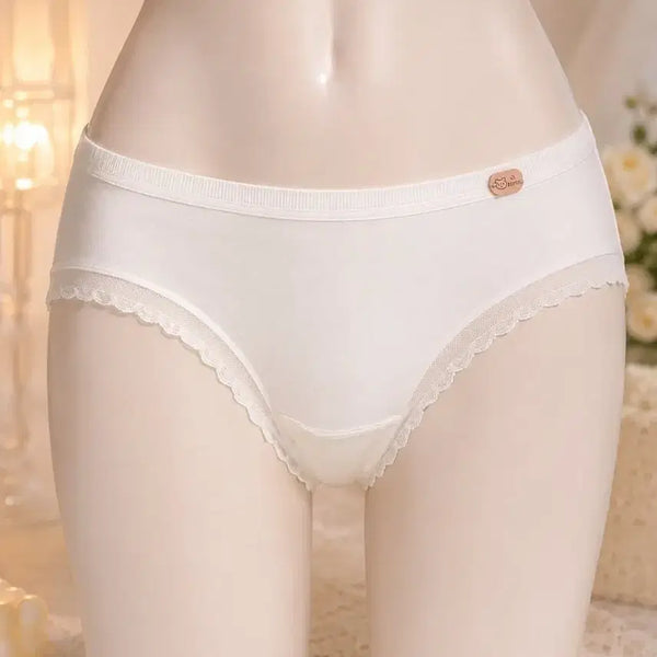 [BUNJANG] Women's Basic Briefs Set (5-Pack) / 여성 팬티 5개 세트 순백색 사이즈 77