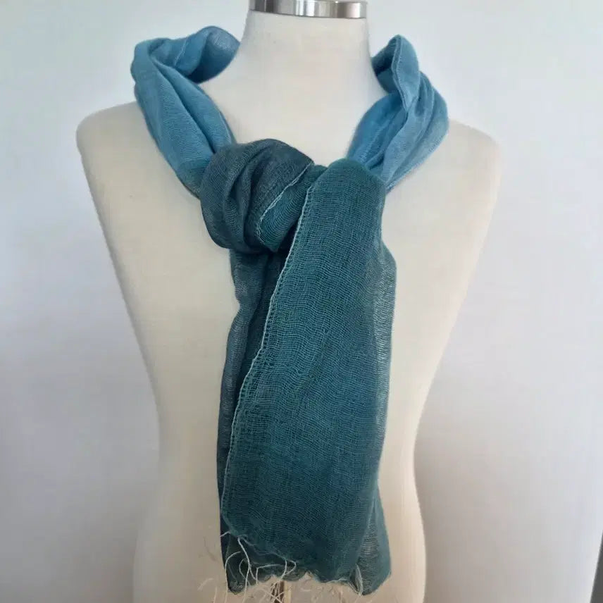 [BUNJANG] LeShop Silk Blend Scarf Sky Blue / 르샵 LeShop 실크 스카프 스카이블루
