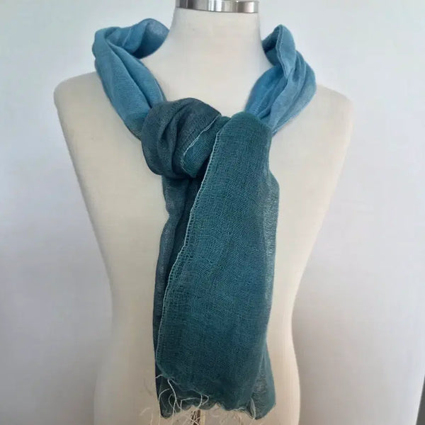 [BUNJANG] LeShop Silk Blend Scarf Sky Blue / 르샵 LeShop 실크 스카프 스카이블루