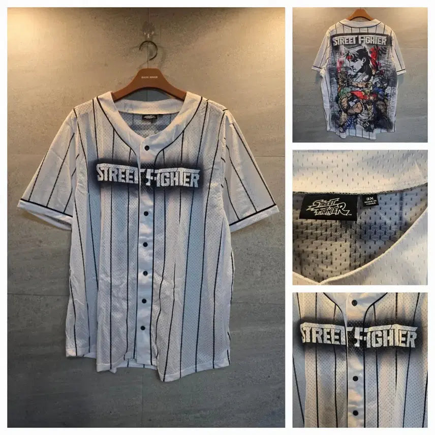 [BUNJANG] Street Fighter Jersey Style Short Sleeve T-Shirt / 스트리트파이터. 저지 반팔티셔츠.