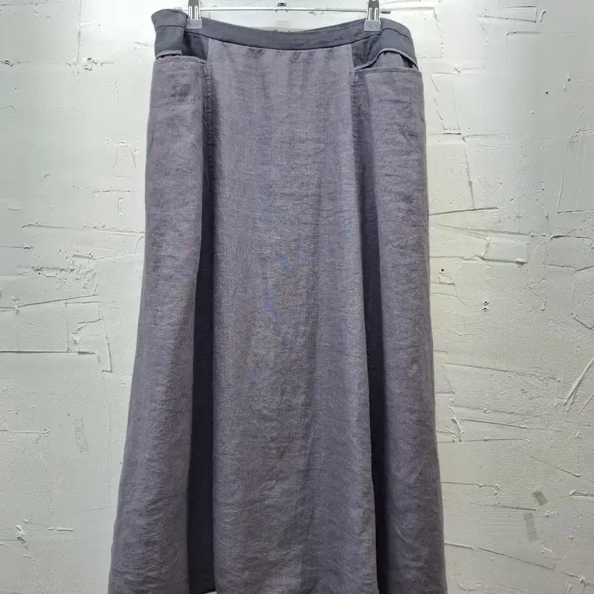 [BUNJANG] isea Linen Grey Long Skirt / isae 린넨 그레이 롱 스커트 73