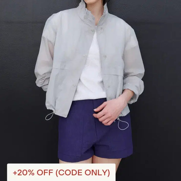 [BUNJANG] Understanding Nylon Windbreaker Ivory (New) / 언더스탠딩 나일론 바람막이 아이보리 (새상품)