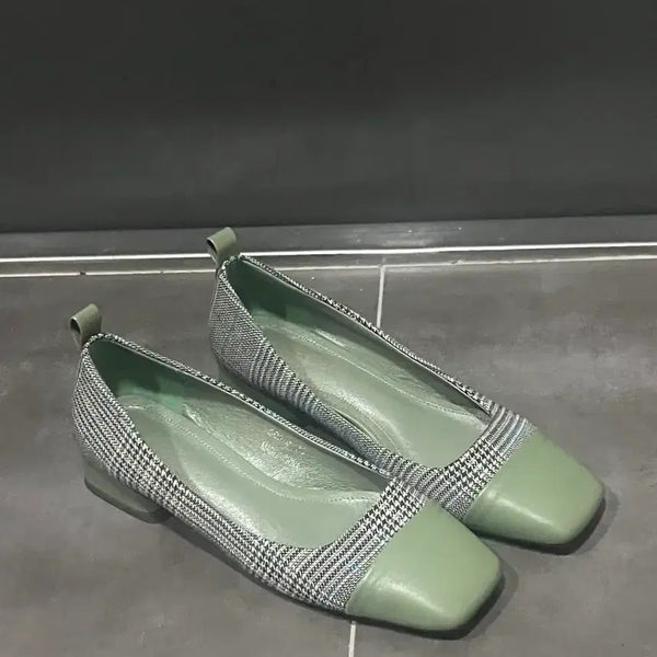 [BUNJANG] Check Pattern Square Pumps Heels / 체크 패턴 스퀘어 펌프스힐 (새상품) 판매