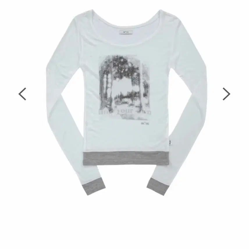[BUNJANG] Azureon Forest Layered T-Shirt White / 애즈온 FOREST LAYERED T