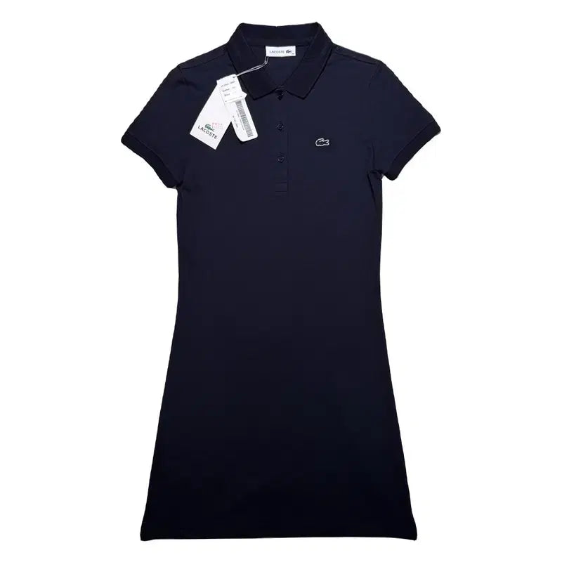 [BUNJANG] Lacoste Short Sleeve Polo PK Dress Navy / 새상품 LACOSTE  폴로 반팔 PK 원피스 네이비 34