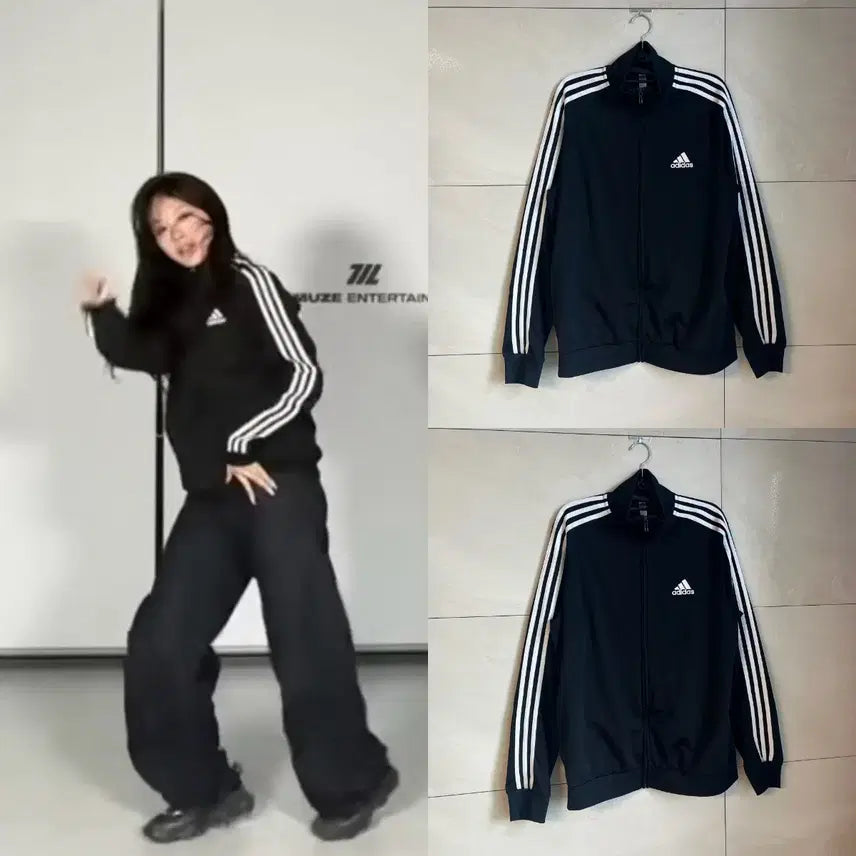 [BUNJANG] Adidas Track Jacket Black / 리센느 미나미 착용 아디다스 져지 블랙