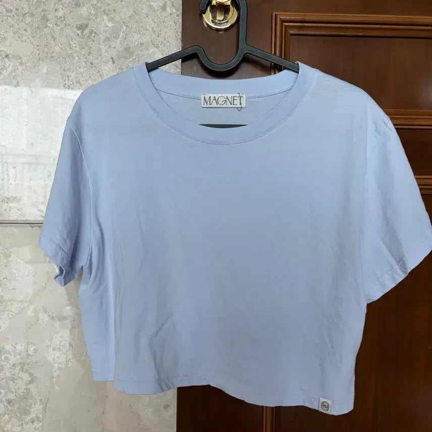 [BUNJANG] MAGNET Cropped Short-Sleeve T-Shirt Lavender / MAGNET 크롭 반팔티 라벤더