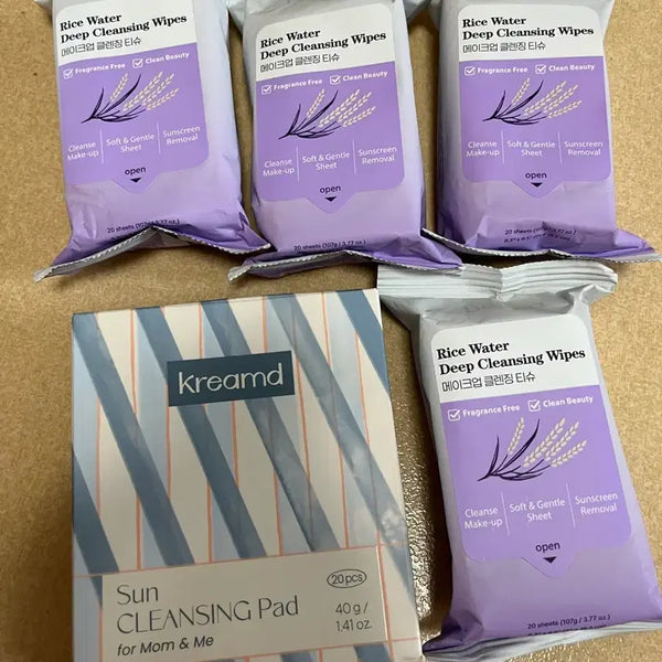 [BUNJANG] Rice Water Deep Cleansing Tissues & Sun Cleansing Pad Bundle Set / 클렌징티슈 클렌징패드 일괄