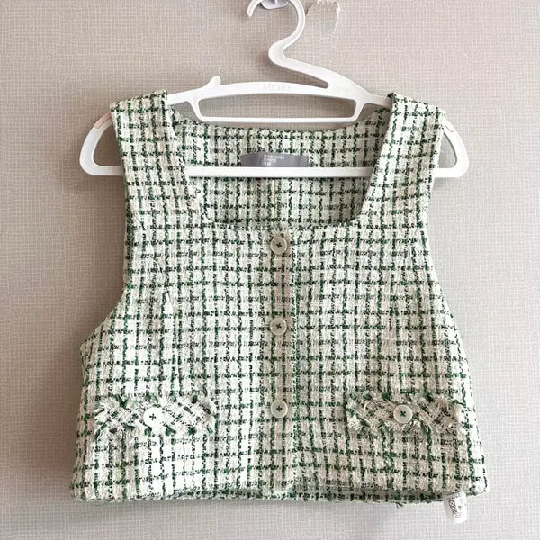 [BUNJANG] 8seconds Tweed Check Vest / 8세컨즈 트위드 체크 조끼