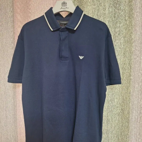 [BUNJANG] Emporio Armani Navy Short Sleeve Polo Shirt / 엠포리오 아르마니 반팔 카라티 네이비