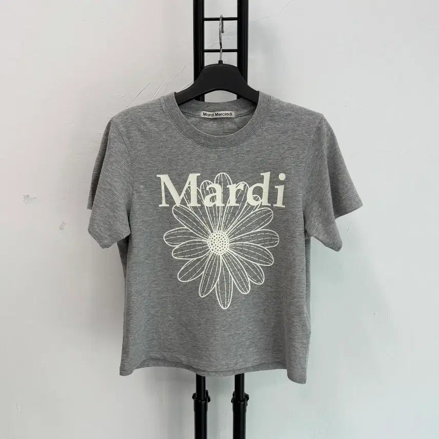 [BUNJANG] Mardi Mercredi Grey Short Sleeve T-Shirt / 정품 Mardi Mercred 마르디 마크르디 그레이 반팔