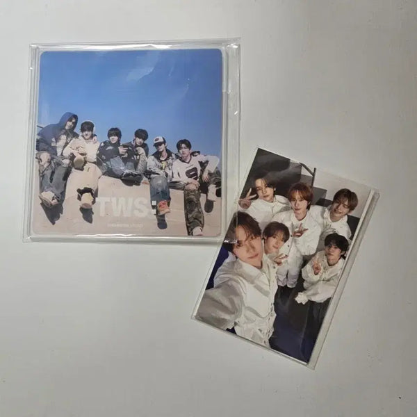 [BUNJANG] TWS Group Photocard Weverse Exclusive Acrylic & Mini Plush Set / 투어스단체포카위버스특전아크릴&미니하트플러쉬세트 tws