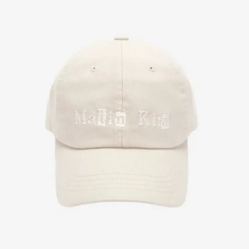 [BUNJANG] Matin Kim Logo Scrap Ball Cap Light Beige / 마뗑킴 로고 스크랩 볼캡 라이트 베이지 모자 새상품