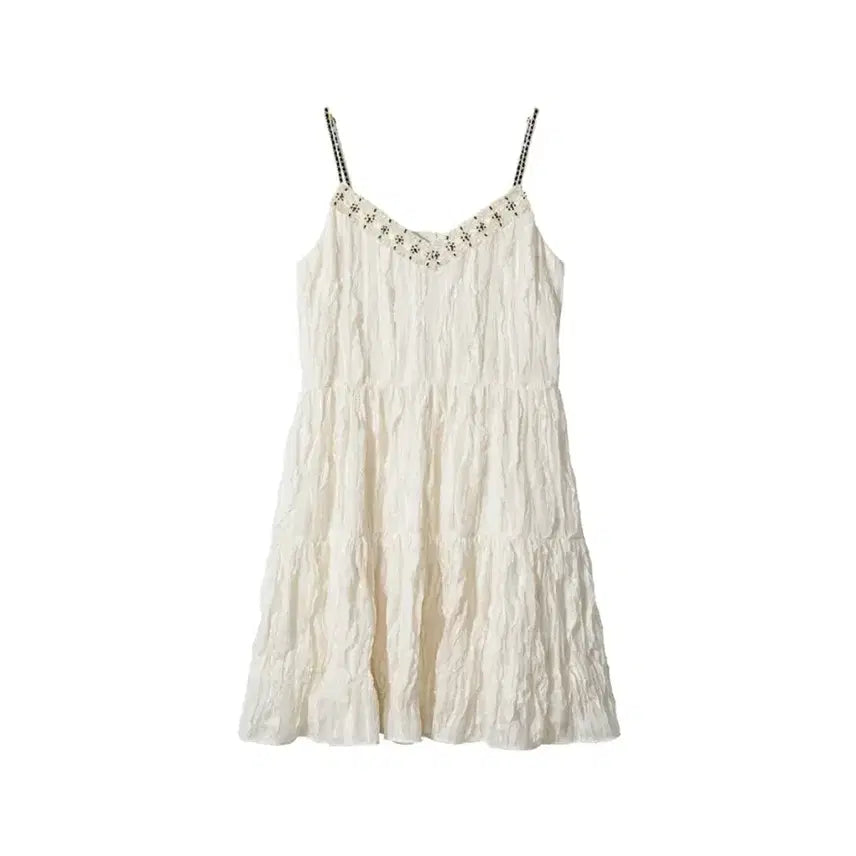 [BUNJANG] OL Lace Slip Mini Dress Ivory / 오엘 레이스 슬립 미니드레스 아이보리