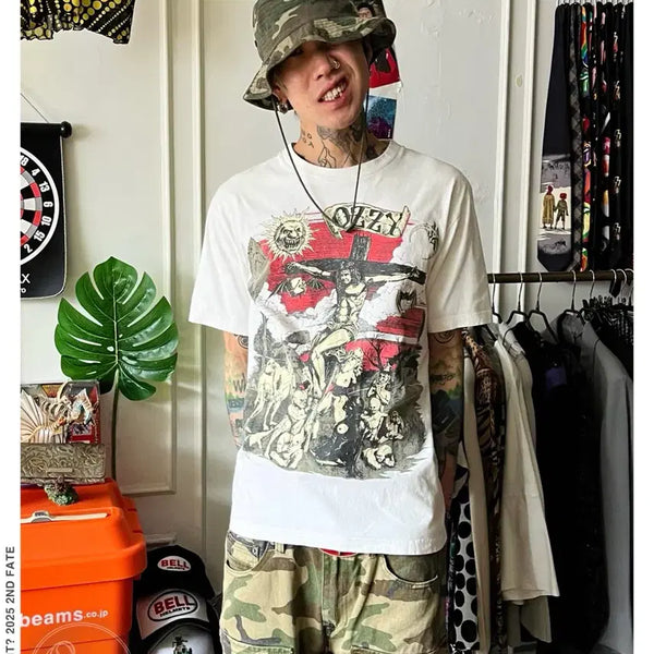 [BUNJANG] Ozzy Osbourne 90s Archive USA Vintage Rock Band T-Shirt / 90s Ozzy Osbourne 오지 오스본 아카이브 USA 빈티지 락 밴드 반팔 티셔츠