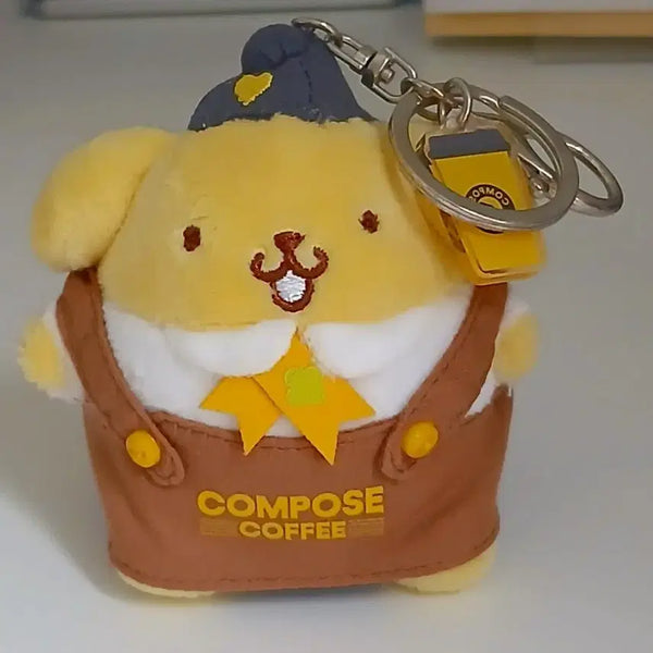 [BUNJANG] Sanrio Pompompurin Doll Keyring / 산리오 컴포즈 폼폼푸린 인형 키링